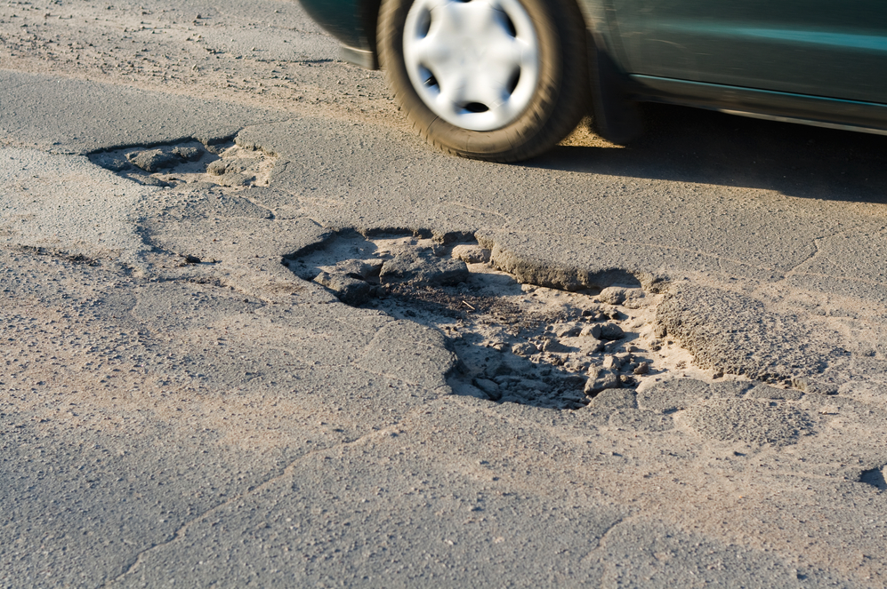 Average spend on pothole repairs